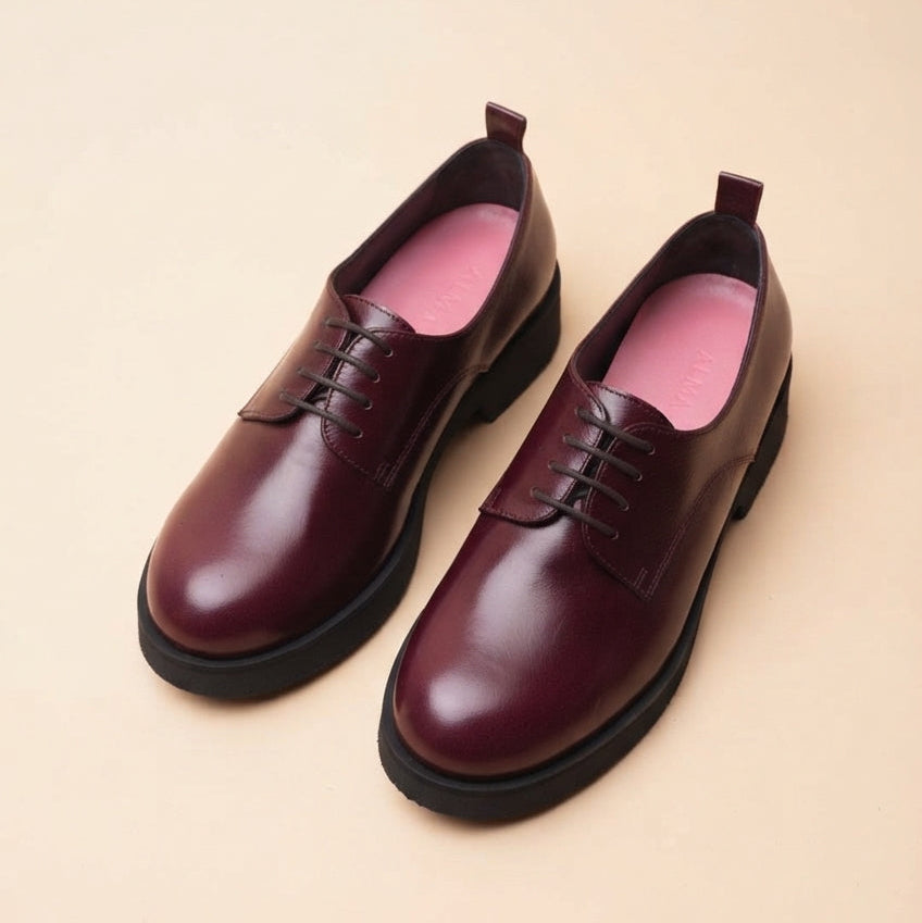 Grazia Derby Stringate Bordeaux