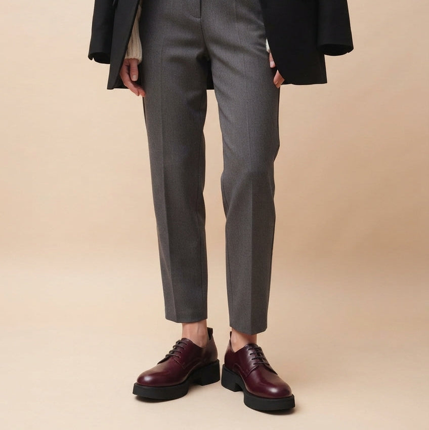 Grazia Derby Stringate Bordeaux