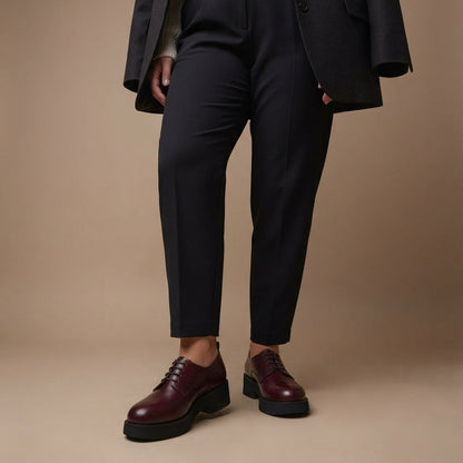 Grazia Derby Stringate Bordeaux