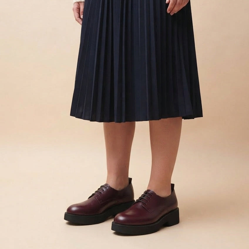 Grazia Derby Stringate Bordeaux
