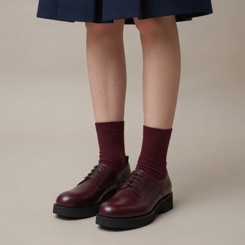 Grazia Derby Stringate Bordeaux