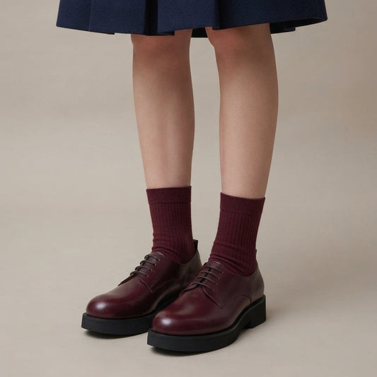 Grazia Derby Stringate Bordeaux