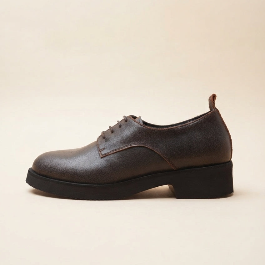 Grazia Derby Stringate Testa di Moro