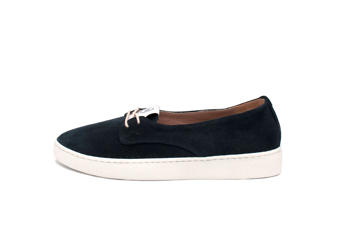 Elena pelle scamosciata Blu Marine
