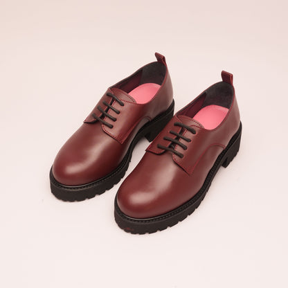 Grazia Derby Stringate Bordeaux