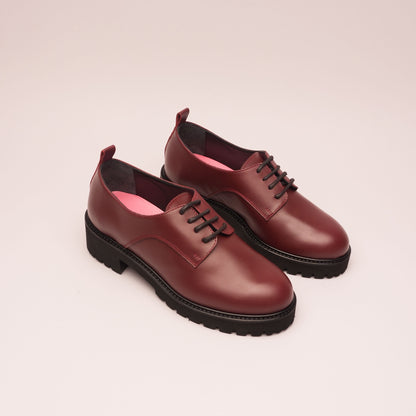 Grazia Derby Stringate Bordeaux