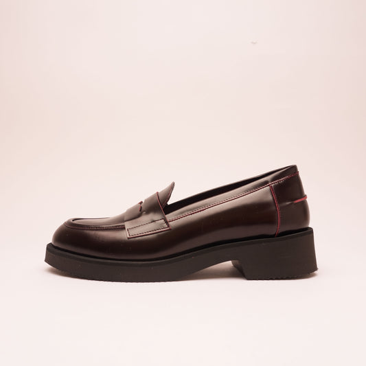 Linda 2.0 Mocassino Bordeaux Abrasivato