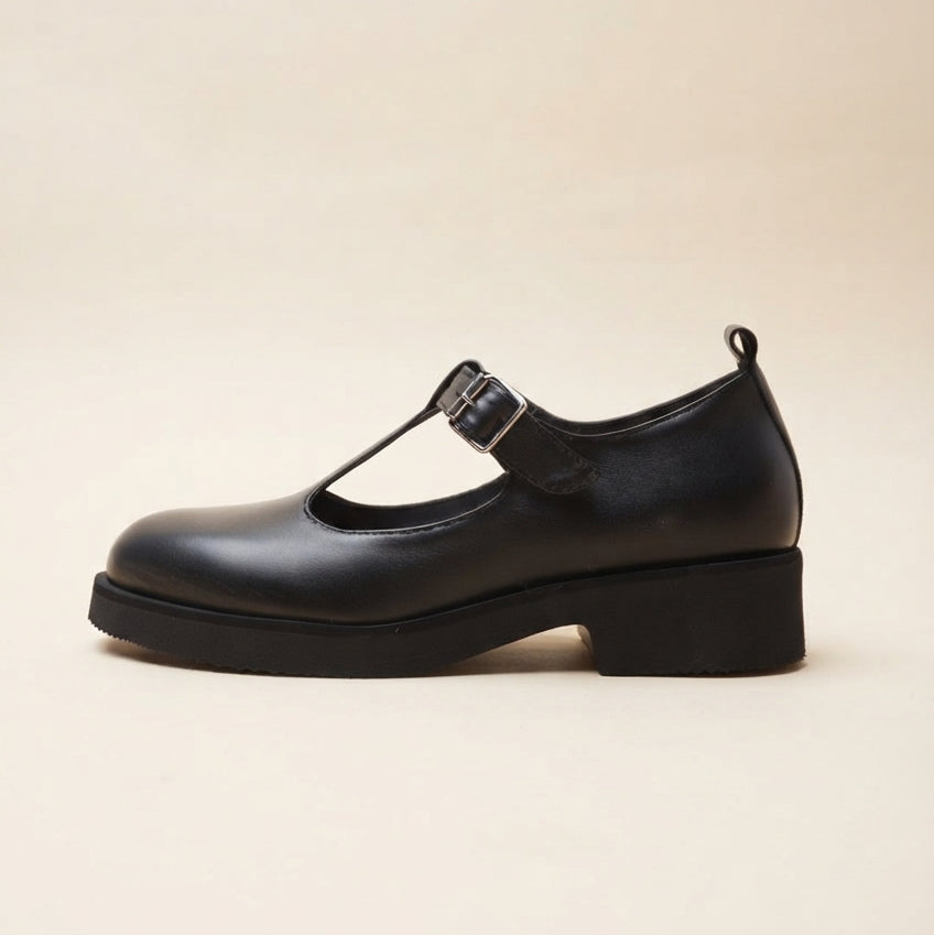 Flaminia Mary Jane Cinturino a T Vitello Nero