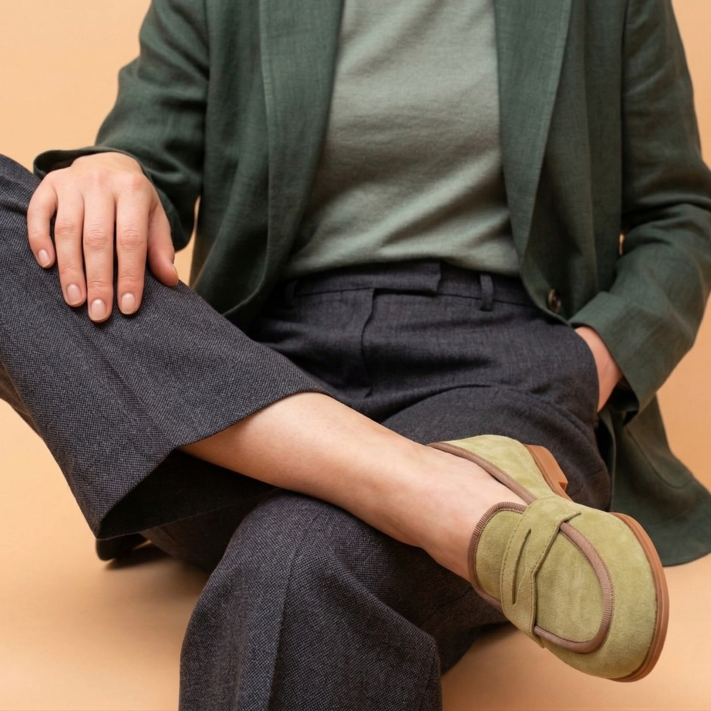 Mocassino Linda soft Wasabi