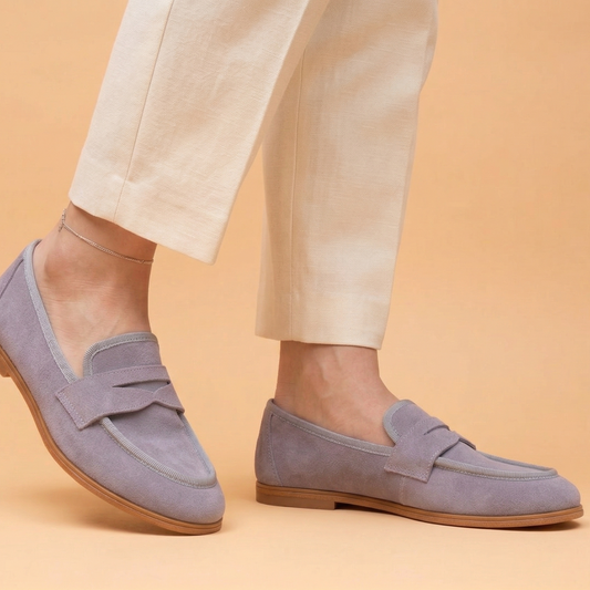 Mocassino Linda soft Azzurro polvere